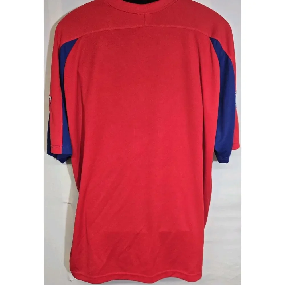 Majestic Texas Rangers MLB Baseball Jersey Red Blue Embroidered Men's Size 2XL